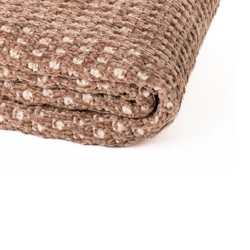 Jeté en chenille brune Augustine( 50'' x 60'')  - par Brunelli (Livraison AUTOMNE 2026) (Copie)