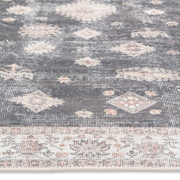 Tapis lavable anti-déversement AURA STELLA ( Charcoal- Beige ) 24'' x 36'' Tapis  ,disponible chez Literie-Déco et moi 