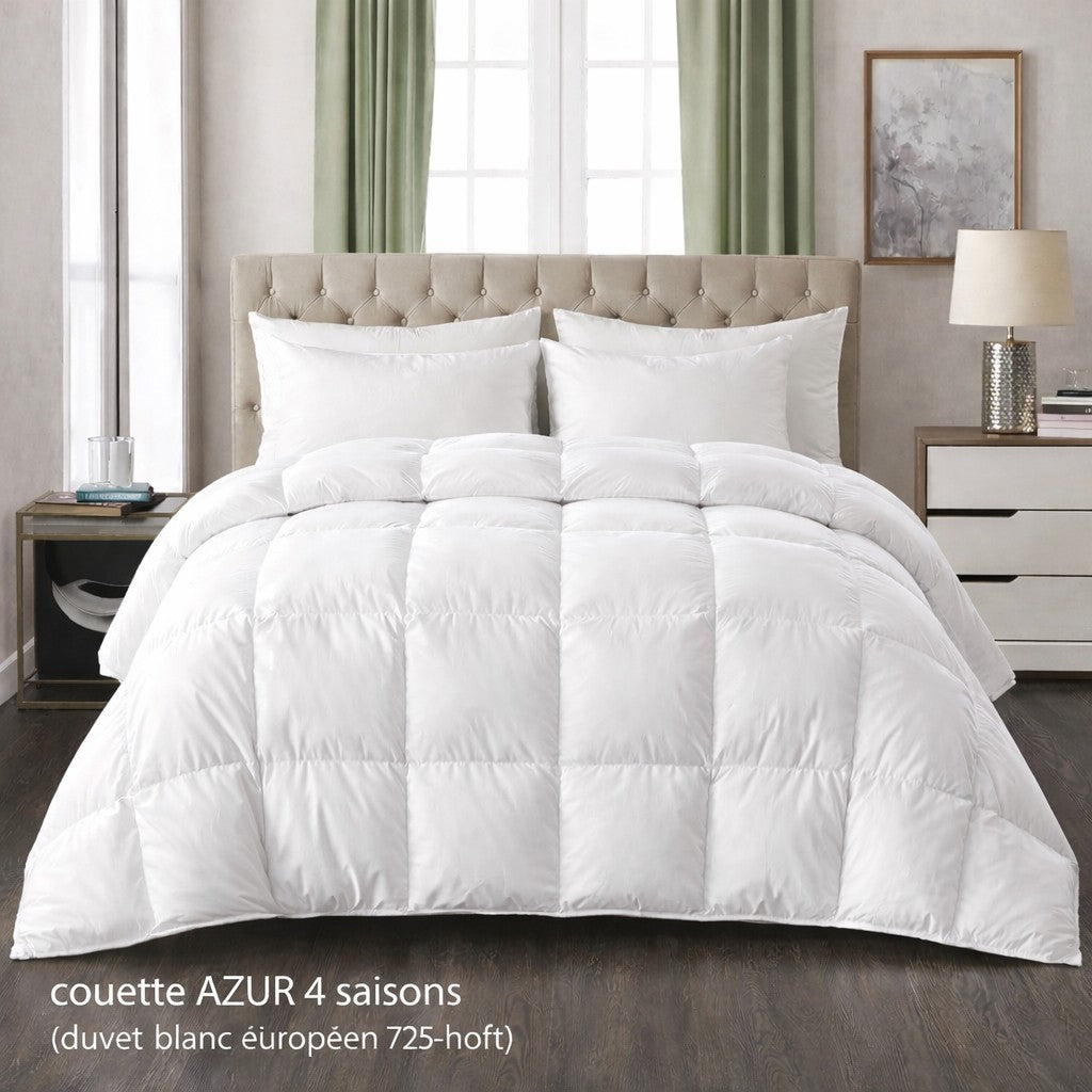  Fait au Canada- Couette AZUR  ( 4 saisons)-NIVEAU 1- Duvet blanc européen - 725+loft de LITERIE & DÉCO ET MOI – PRODUIT  de qualité chez Literie & Déco et Moi