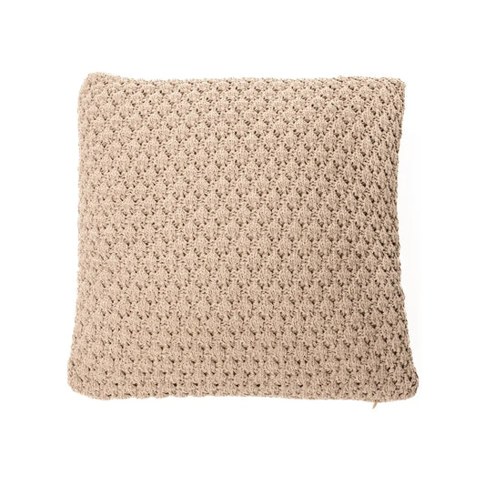 Oreiller européen BASKET  25'' X 25'' ( Taupe ) Par Brunelli coussins  ,disponible chez Literie-Déco et moi 