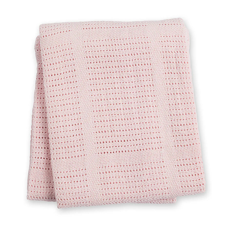 Couverture cellulaire en coton - Rose Couverture tricot  ,disponible chez Literie-Déco et moi 