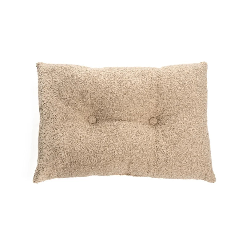 Coussin rectangulaire en faux mouton mokaBiquette - par Brunelli (ARRIVAGE MI-OCTOBRE) - Coussins Brunelli - Literie-Déco et moi 