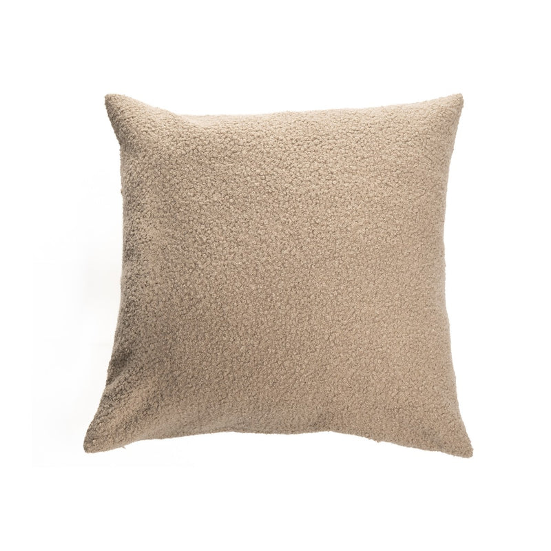 Oreiller européen en faux mouton moka Biquette( 25'' x 25'')- Par Brunelli (ARRIVAGE MI-OCTOBRE)