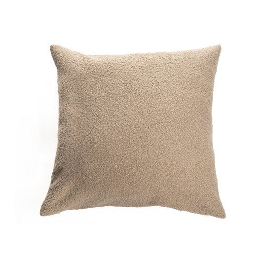 Oreiller européen en faux mouton moka Biquette( 25'' x 25'')- Par Brunelli (ARRIVAGE MI-OCTOBRE)