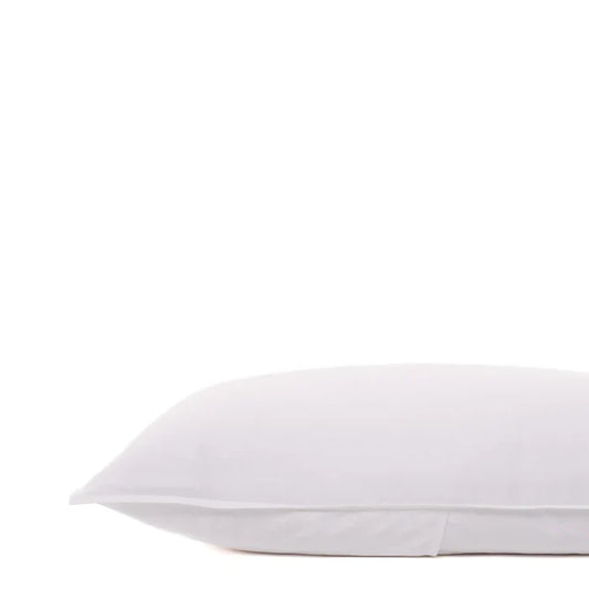 Taie en percale de coton - Blanc Classique taies  ,disponible chez Literie-Déco et moi 