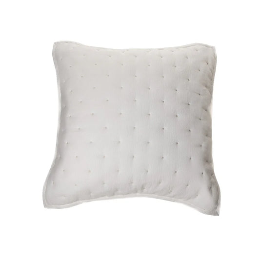  Cache oreiller européen Blanche  ( 25'' x 25'')  Par Brunelli de Brunelli – PRODUIT  de qualité chez Literie & Déco et Moi