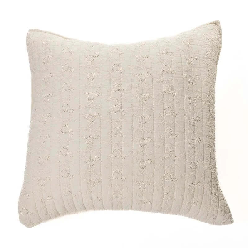 Cache coussin décoratif naturel Estelle( 18'' X 18'') - Par Brunelli - Literie - Déco et moi