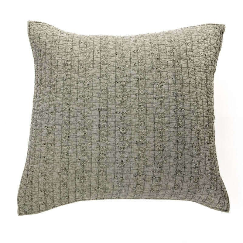 Cache coussin décoratif vert Estelle( 18'' X 18'') - Par Brunelli - Literie - Déco et moi