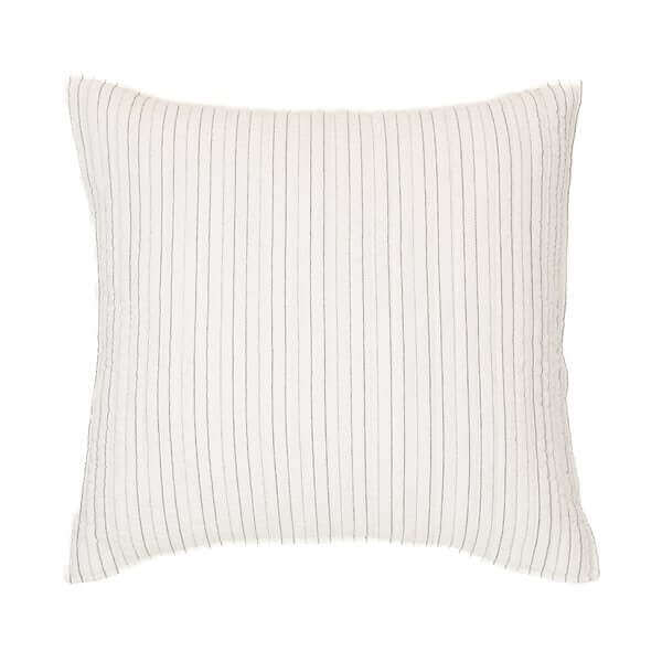Cache coussin ivoire avec rayures Corey ( 18'' X 18'')- Par Brunelli - Cache coussin Brunelli - Literie-Déco et moi 