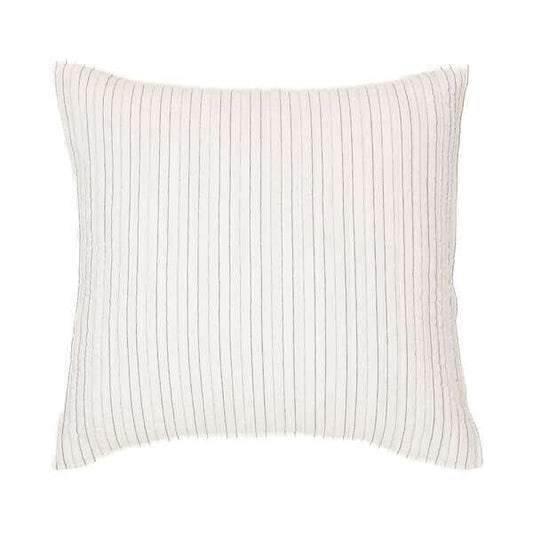 Cache coussin ivoire avec rayures Corey ( 18'' X 18'')- Par Brunelli - Cache coussin Brunelli - $29.99! Literie-Déco et moi 