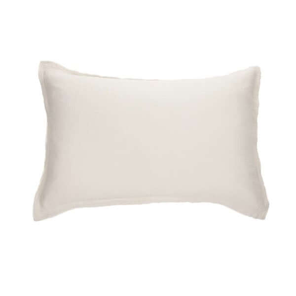 Cache oreiller décoratif crème MUSLIN - Par Brunelli - Literie - Déco et moi