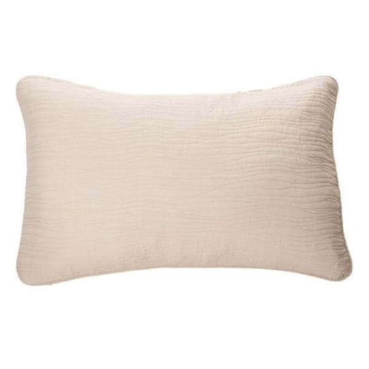 Cache oreiller décoratif en coton piqué crème SUITE-  Par Brunelli - Cache oreillers Brunelli - $31.99! Literie-Déco et moi 