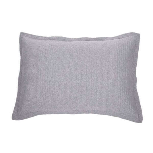 Cache oreiller décoratif en coton piqué gris SUITE-  Par Brunelli - Cache oreillers Brunelli - $31.99! Literie-Déco et moi 