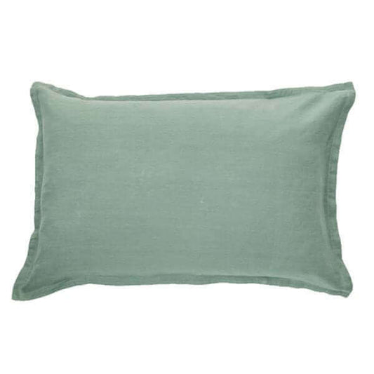 Cache oreiller en lin sauge LINEN-  Par Brunelli - Cache oreillers Brunelli - $15.99! Literie-Déco et moi 