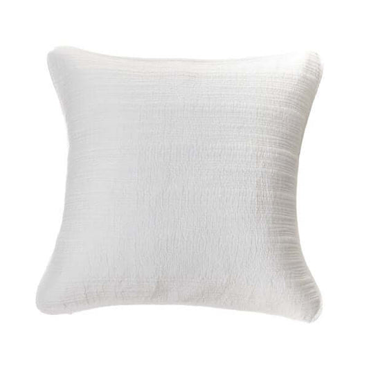 Cache oreiller européen blanc STITCH ( 25'' x 25'')- Par Brunelli Cache OREILLER EUROPEEN  ,disponible chez Literie-Déco et moi 