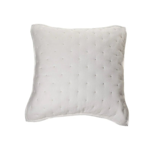  Cache oreiller européen Blanche  ( 25'' x 25'')  Par Brunelli de Brunelli – PRODUIT  de qualité chez Literie & Déco et Moi