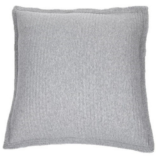  Cache oreiller européen en coton piqué gris SUITE ( 25'' x 25'')  Par Brunelli de Brunelli – PRODUIT  de qualité chez Literie & Déco et Moi