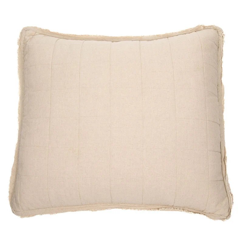 Cache oreiller européen en lin piqué POKE (25'' X 25'') - Par Brunelli - Literie-Déco et moi
