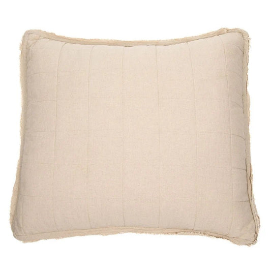 Cache oreiller européen en lin piqué POKE (25'' X 25'') - Par Brunelli - Literie-Déco et moi
