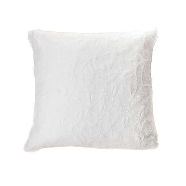 Cache oreiller européen piqué blanc LIANA ( 25'' x 25'')- Par Brunelli - Cache OREILLER EUROPEEN Brunelli - Literie-Déco et moi 