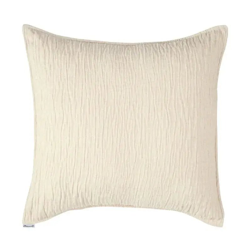  Cache oreiller européen texturé  crème Barbara- Par Brunelli de Brunelli – PRODUIT  de qualité chez Literie & Déco et Moi