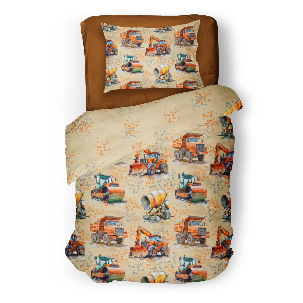 (FAIT AU QUEBEC) Camions - Couvre-lit pour enfants - Douillette Fait Québec- oleoops - Literie-Déco et moi 