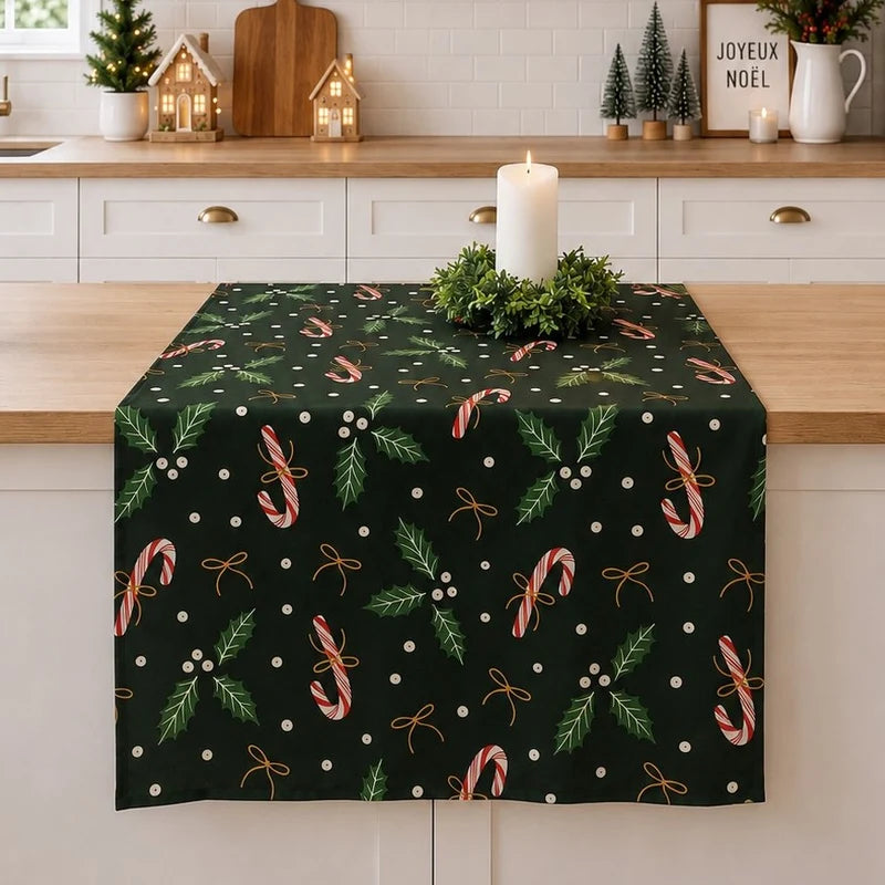 Nappe de Noël Candy cane - NAPPES Brunelli - Literie-Déco et moi 
