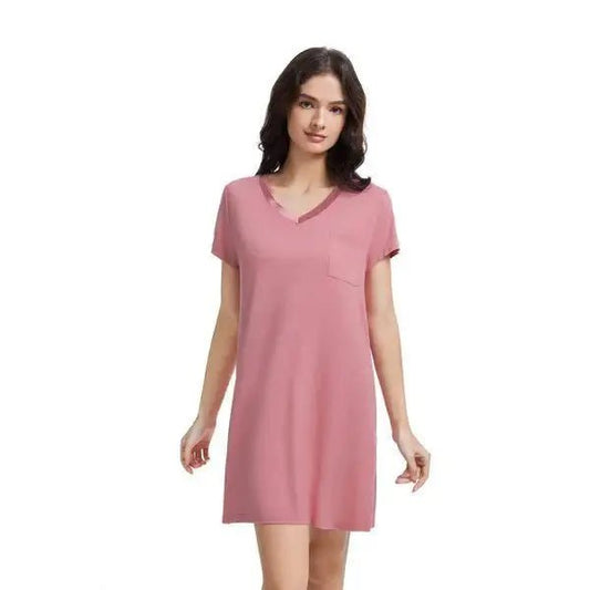 Chemise de nuit en bambou ( Rose ) - Chemise de nuit Daniadown - $59.99! Literie-Déco et moi