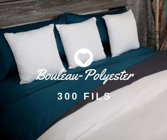 ( Confectionné au Québec ) Ensemble draps rayonne de bouleau BORÉALY ( 300 fils ) Draps  ,disponible chez Literie-Déco et moi 