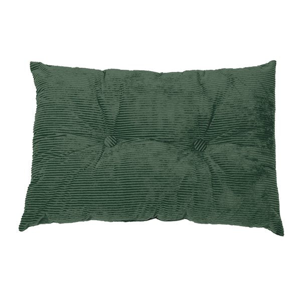 Coussin rectangulaire en velours côtelé vert foncé CORDUROY ( 16'' x 24'')- Par Brunelli