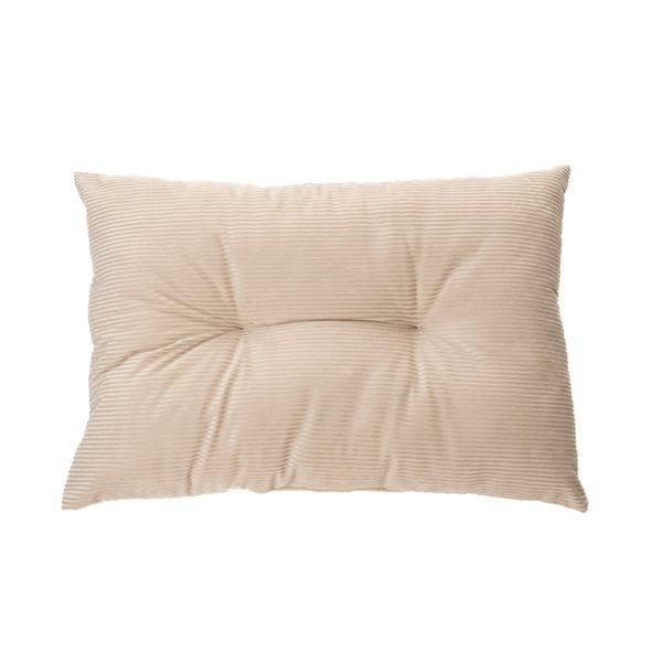 Coussin rectangulaire en velours côtelé naturel CORDUROY ( 16'' x 24'')- Par Brunelli coussins  ,disponible chez Literie-Déco et moi 