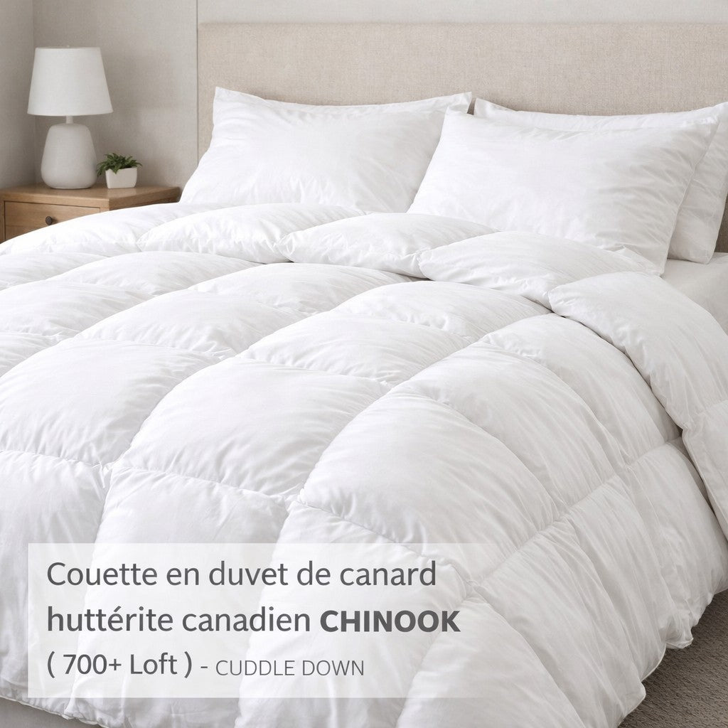 Couette en duvet de canard huttérite canadien CHINOOK ( 700+ Loft )- CUDDLE DOWN - Couettes Cuddle Down - Literie-Déco et moi 