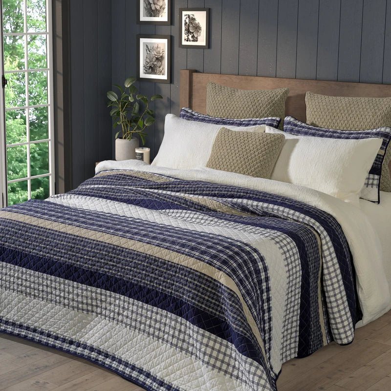 Courtepointe à carreaux Graham- Par Brunelli ( Livraison printemps 2026) - Literie-Déco et moi