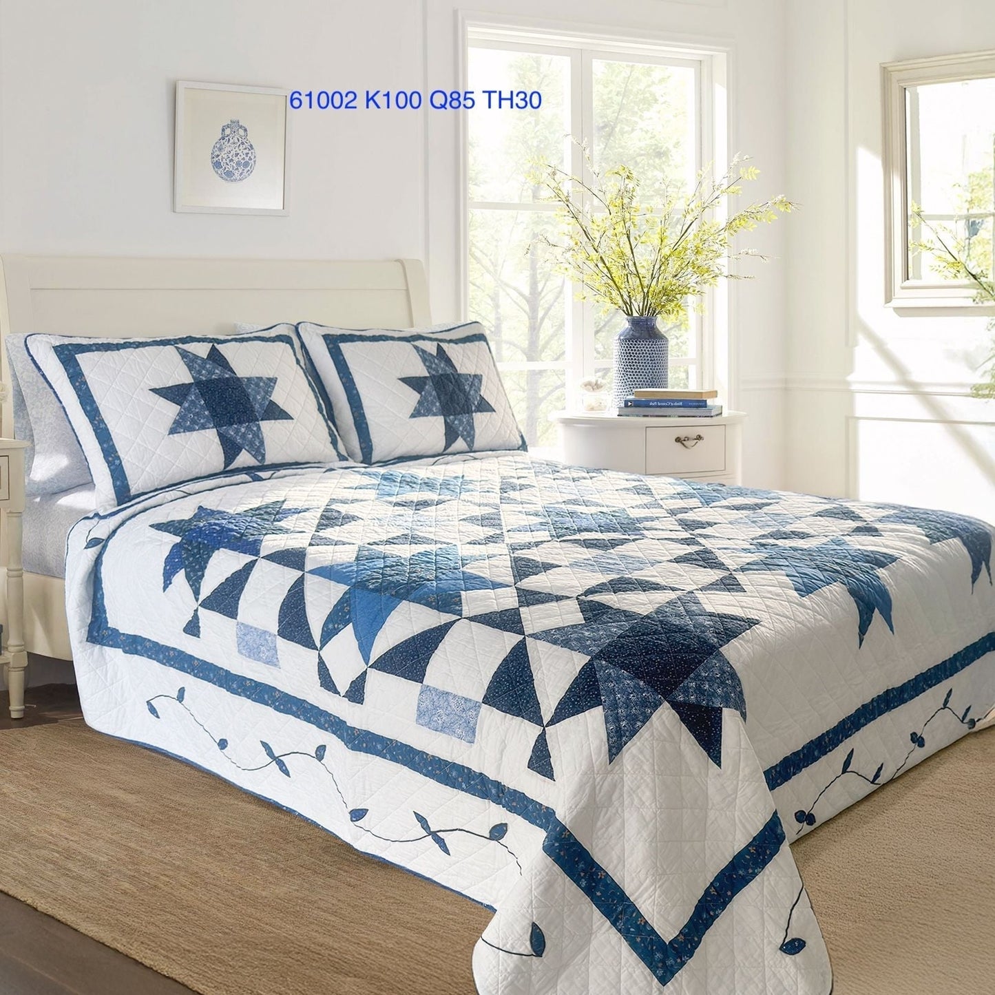 Courtepointe BLUEPRINT ( Jeté Blueprint aussi disponible) - Literie - Déco et moi