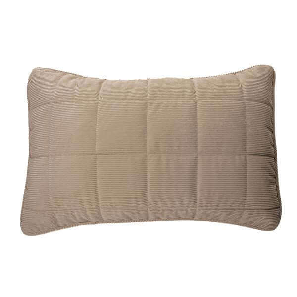 Courtepointe en velours côtelé taupe CORDUROY - Par Brunelli - Courtepointe Brunelli - Literie-Déco et moi 