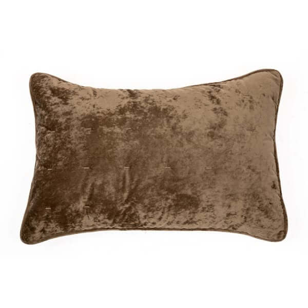 Courtepointe en velours taupe LOUNGE- Par Brunelli Courtepointe  ,disponible chez Literie-Déco et moi 