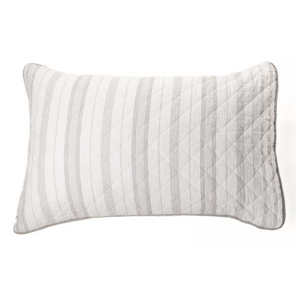 Courtepointe imprimée à rayures CHILL  - Par Brunelli Courtepointe  ,disponible chez Literie-Déco et moi 