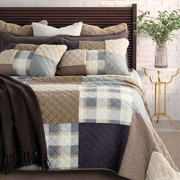 Courtepointe patchwork ALPINE- Par Brunelli - Courtepointe Brunelli - Literie-Déco et moi 