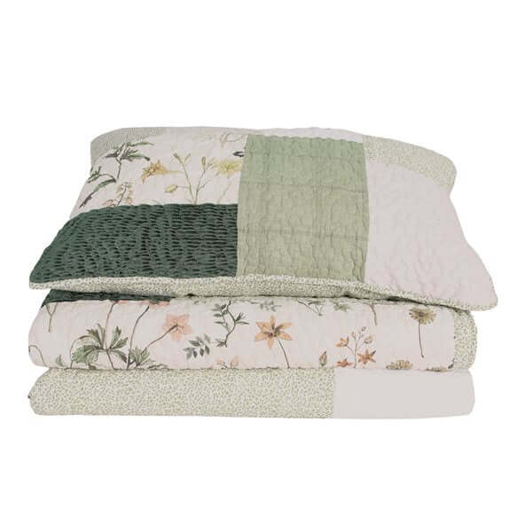 Courtepointe patchwork Fenouil- Par Brunelli Courtepointe  ,disponible chez Literie-Déco et moi 