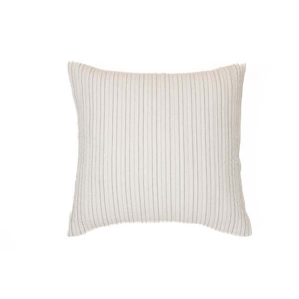 Courtepointe rayée ivoire et gris charcoal Corey - Par Brunelli Courtepointe  ,disponible chez Literie-Déco et moi 