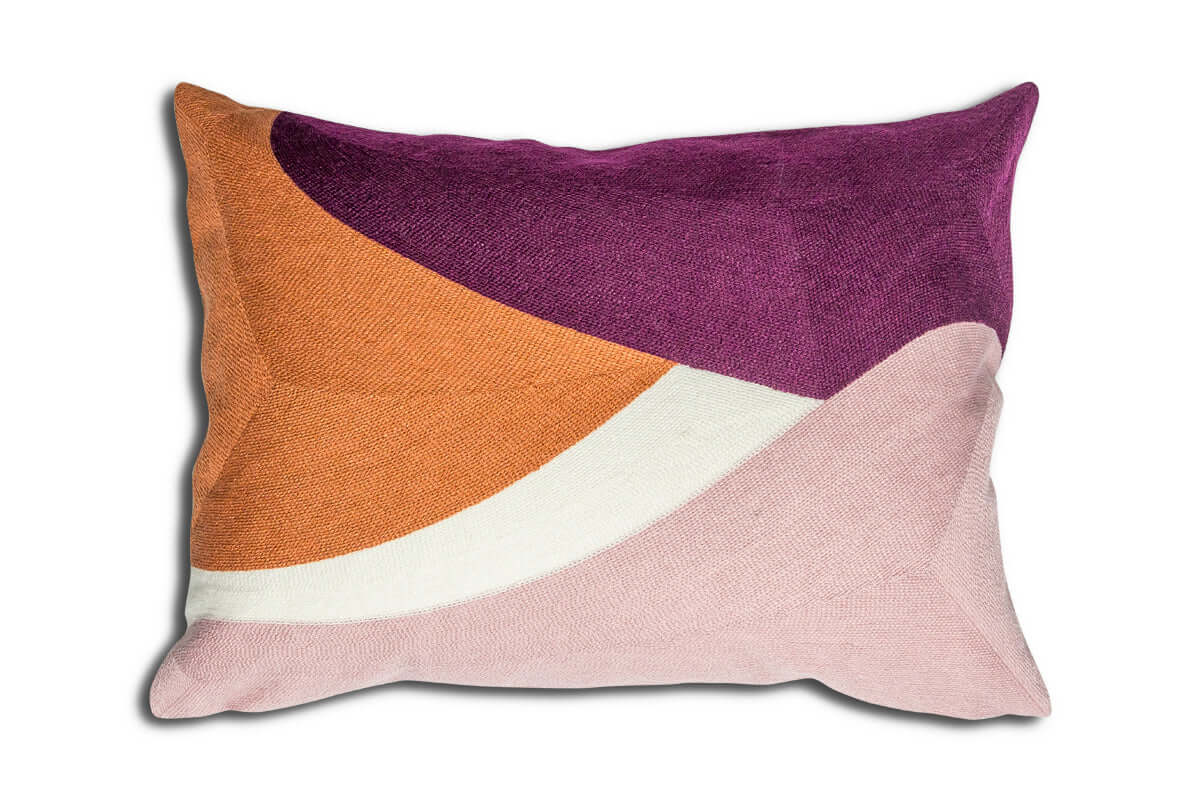 Coussin BERGEN( Prune - Orange - Lilas ) - Literie - Déco et moi
