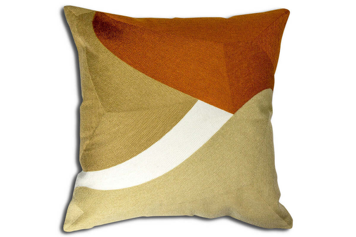 Coussin BERGEN  ( Vert- Orange- Terracotta ) - coussins rjs trading - Literie-Déco et moi 