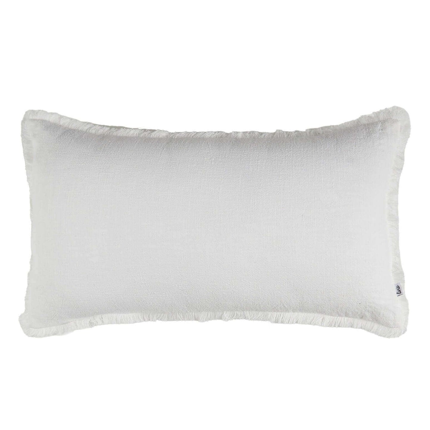 Coussin blanc LINEN ( 12'' X 20'') ou (20'' x 20'') - coussins Livia - Literie-Déco et moi 