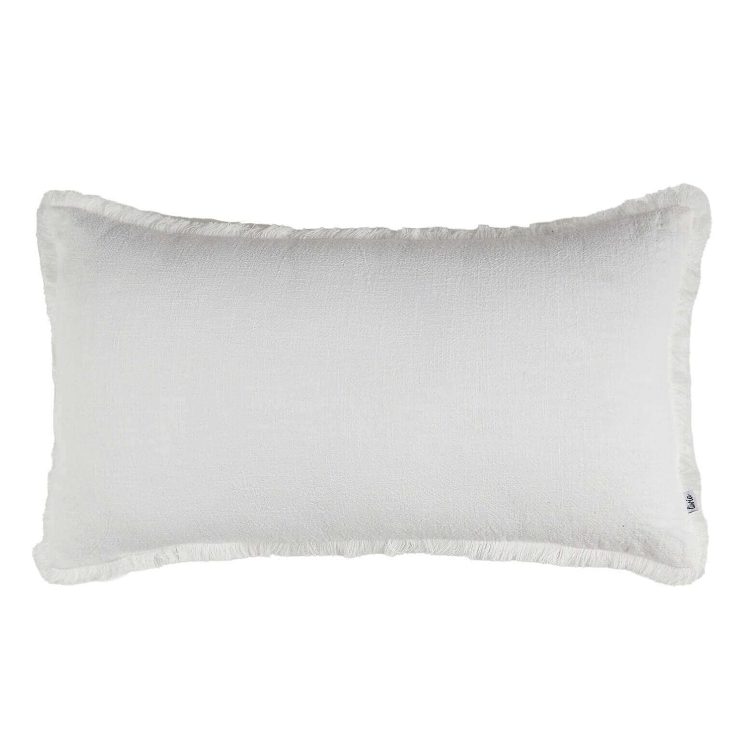 Coussin blanc LINEN ( 12'' X 20'') ou (20'' x 20'') - coussins Livia - Literie-Déco et moi 