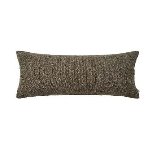 Coussin BOUCLÉ (Brun ) 12'' X20'' - coussins Livia - Literie-Déco et moi