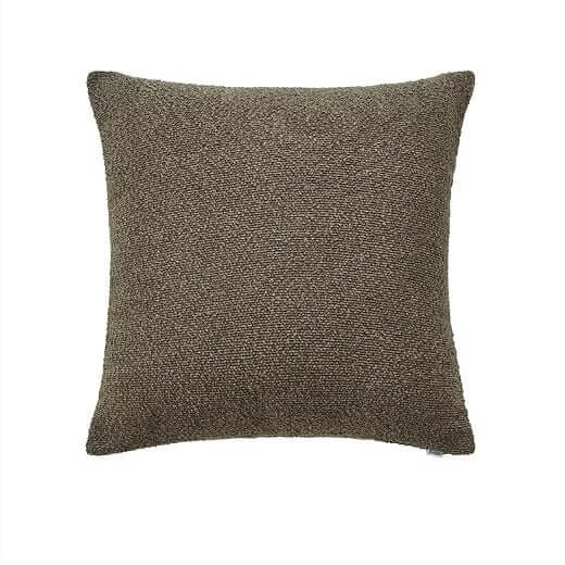 Coussin BOUCLÉ (Brun ) 20'' X 20'' - coussins Livia - Literie-Déco et moi