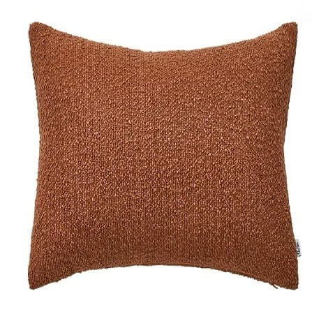 Coussin BOUCLÉ (Terracotta ) 20'' X 20'' - coussins Livia - Literie-Déco et moi