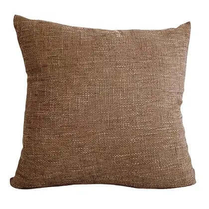Coussin brun LINEN ( 18''x 18'') - coussins Livia - Literie-Déco et moi