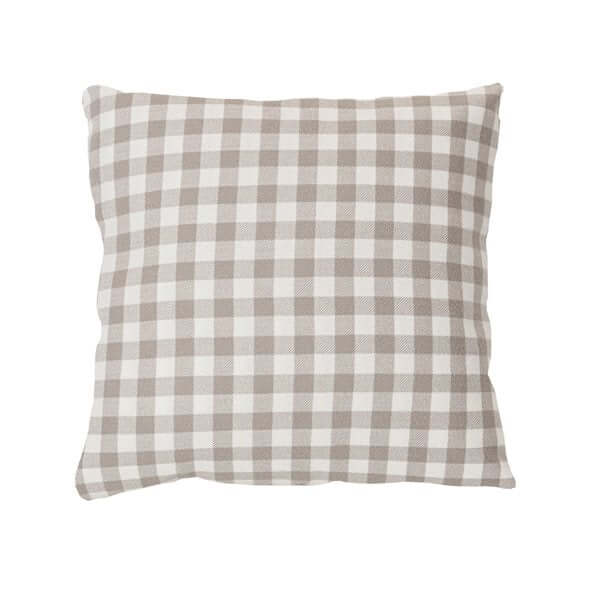 Coussin décoratif à carreaux gris 18'' x 18'' - Par Brunelli - Literie - Déco et moi