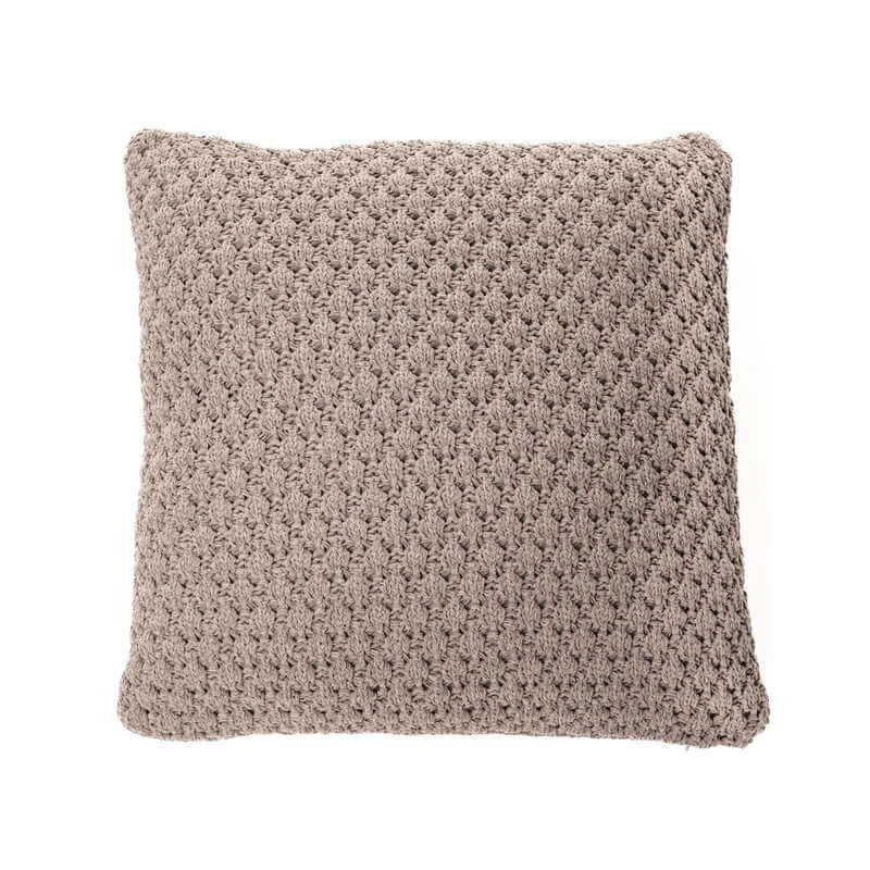 Coussin décoratif BASKET  18'' x 18'' ( Brun)- Par Brunelli - coussins Brunelli - Literie-Déco et moi 